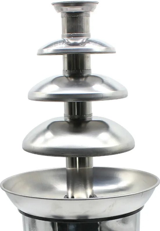 Multis Chocoladefontein - 4-laags Chocolade Fontein - Chocolade Fontein - Fondue - RVS - 46 x 21,5cm — afbeelding 5