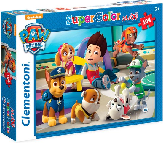 Clementoni - Puzzel 104 Stukjes Maxi Paw Patrol, Kinderpuzzels, 4-6 ...