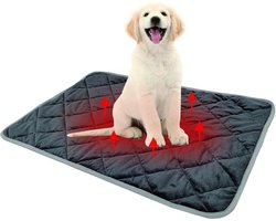 Warmtemat voor huisdieren - Zelfverwarmende deken voor katten en puppy's - Norhogo - Winter hondendeken - Reizen en camping - Marineblauw - 40 x 50 cm Zachte deken voor huisdieren