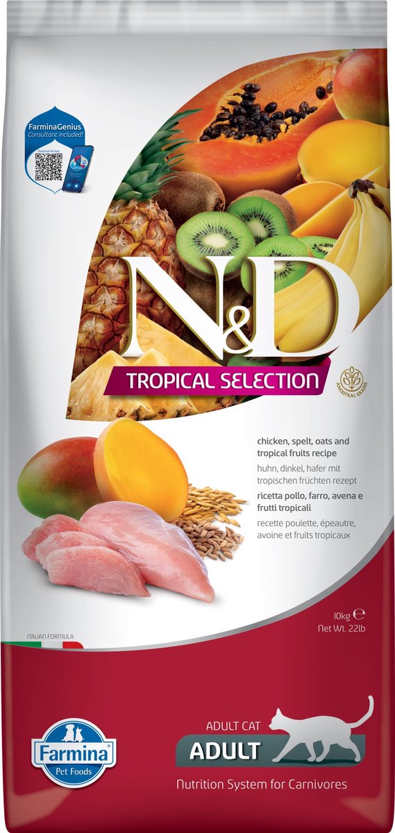 N&D N&D Tropical kattenvoeding Kip 10 kg