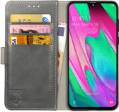 Rosso Element Samsung Galaxy A40 Hoesje Book Cover Grijs