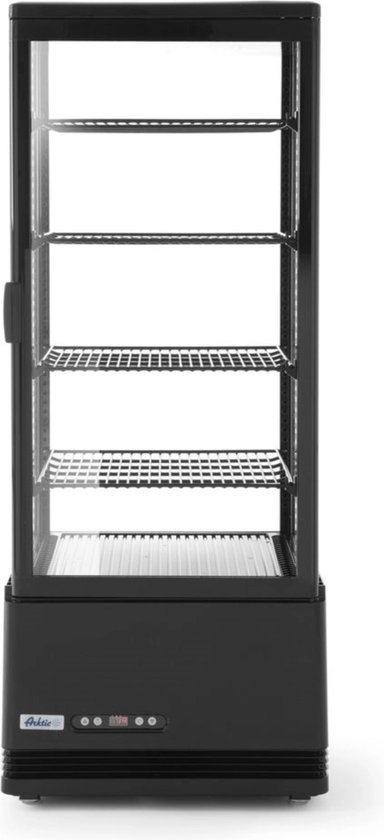 Arktic Koelvitrine - 98L - Zwart - +2°C/+6°C - 5 Niveaus - 452x406x1116mm
