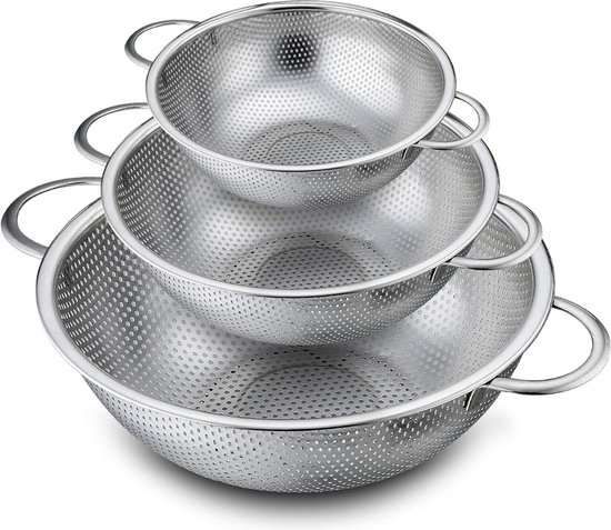 BESTonZON Grote ronde wokzeef zeef braden mand roestvrij staal houten handvat voor warmtebestendigheid Udon pasta pasta Ramen spoelen belasting kokend braden 14 cm BESTonZON Grote ronde wokzeef zeef braden mand roestvrij staal houten handvat voor warmtebestendigheid Udon pasta pasta Ramen spoelen belasting kokend braden 14 cm