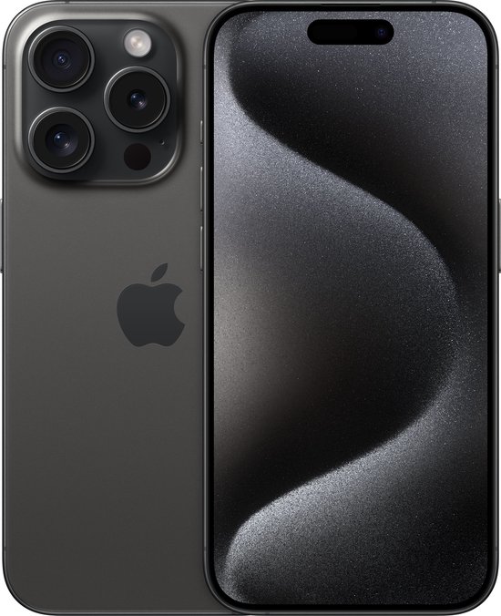 Apple iPhone 15 Pro 6.1″ Titanium 512GB 5G Dual SIM iOS 17 A17 Pro-chip USB-C Camera 48MP Zwart