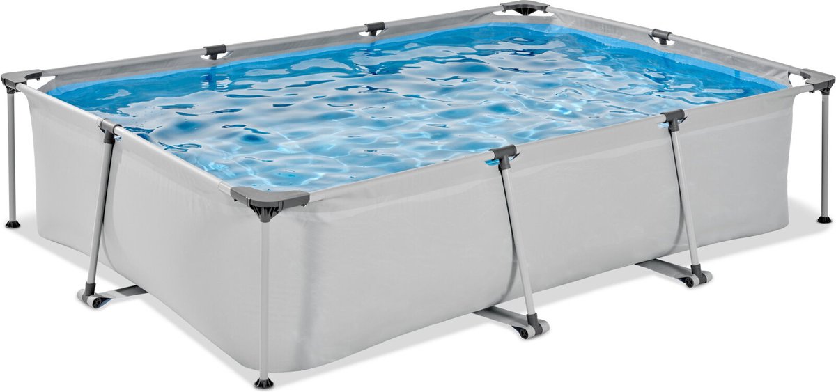 EXIT Soft Grey zwembad 300x200x65cm met filterpomp - grijs