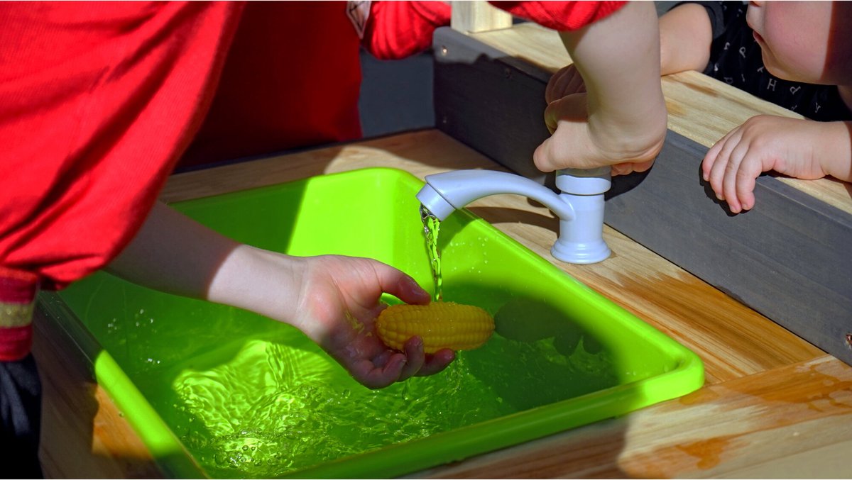 EXIT Yummy 200 Houten Buitenkeuken - Modderkeuken - Speelkeuken voor Buiten - Kinderen - FSC Hout - Naturel — afbeelding 6