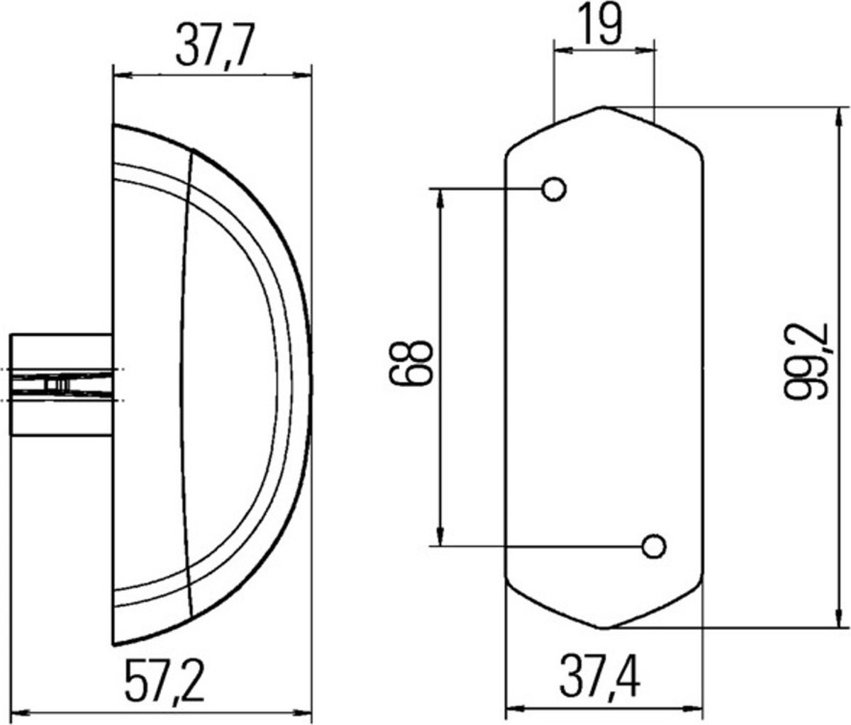 Hella LED-opbouwspoorlicht 24V