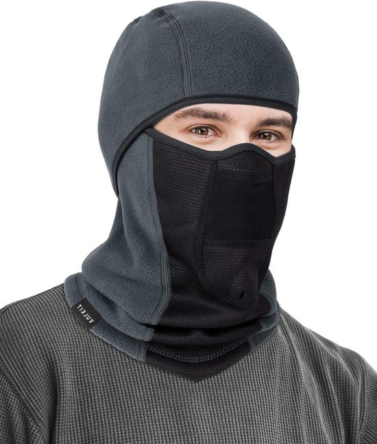 Cagoule Masque Coupe-vent Moto/ski/vélo – Noire – Polyester