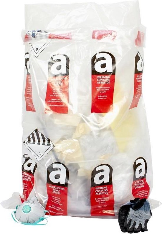 Big Bag Sac Amiante 25 Kg Lot De 25 Sacs | 80x120 | 25KG | 80L |10, 25, 50 Et 100 Sac Amiante Transparent Sac Gravat Chantier