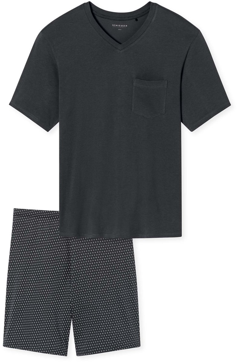 Schiesser - Comfort Essentials – Pyjama – 181153 – Charbon - 50