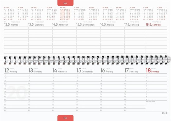 Miquelrius Navulverpakking Voor Afsprakenplanner 2026, 16 Maanden Weekoverzicht Verticaal Formaat A5 155 X 213 Mm Verwisselbare Weekplanner Met 6 Ringen Spaans En Pt 2834946727