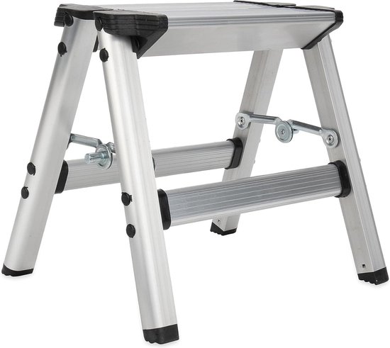 GARDTECH Wohnwagen Trittstufe, Aluminium Klapptritt Max Belastung 150 kg Höhenverstellbar für