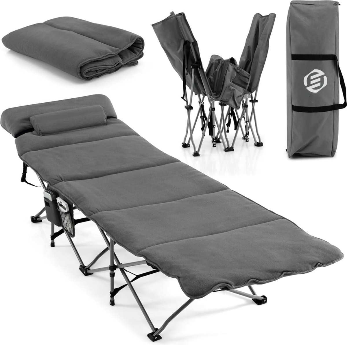 Equivera Veldbed - Kampeerbed - Veldbedden - Veldbed Kamperen - Kampeermatras
