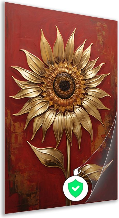 YEAHOME Metalen bloemenwanddecoratie - 9 inch wanddecoratie