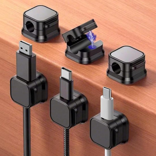 10 Stück Kabelbinder Magnetisch,Silikon Kabelbinder,Magnetclips