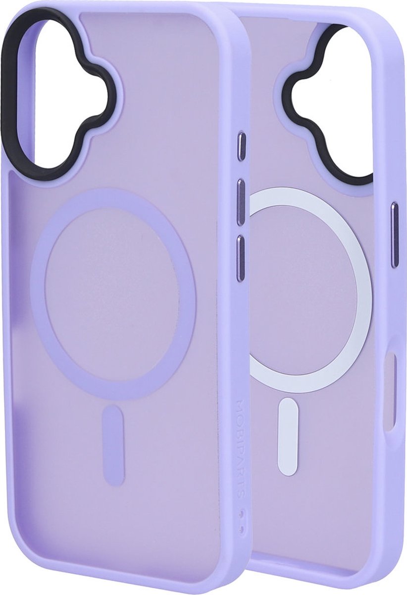 Mobiparts hoesje geschikt voor Apple iPhone 16 - Hardcover - MagSafe - Roze Paars