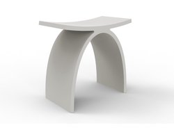 Zeza Solid Douchekruk - 42.5x23x42cm - solid surface - mat wit