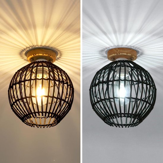 Lange cilindervormige lamp met gouden metalen afwerking - Anabela