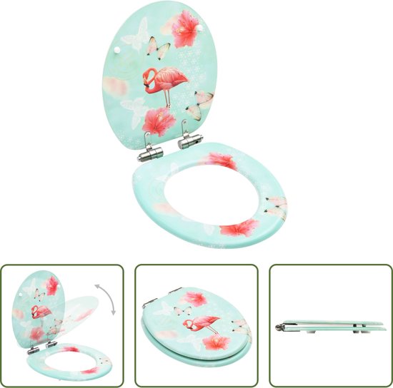 Abattant de toilette The Living Store Design Flamingo Convient a la plupart des. bol