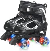 Bol.com Kinderrolschaatsen - Verstelbare rolschaatsen voor jongens en meisjes - Oplichtende wielen - Volledige bescherming - Bin... aanbieding