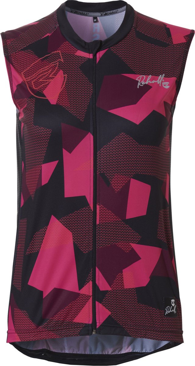 Rehall LORENA-R Dames Fietsshirt Mouwloos Wielershirt Mountainbike Shirt Roze