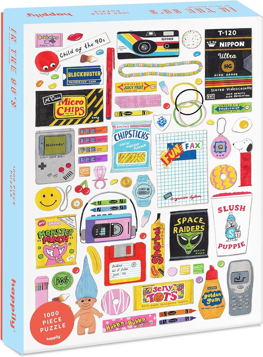 1000 Stukjes Retro Jigsaw Puzzle voor Volwassenen  Nostalgische 90s Illustaties