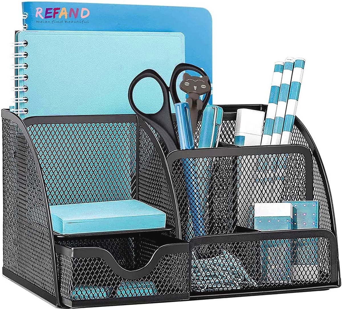Bureau Organizer met 7 Vakken en Lade - Multifunctionele Desktop Accessoires voor Kantoor en School