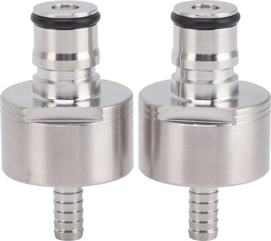 16 stuks / partij 304 roestvrij staal carbonatie cap 5/16 bar, ball lock type, fit soft drank PET-flessen, Homebrew Kegging