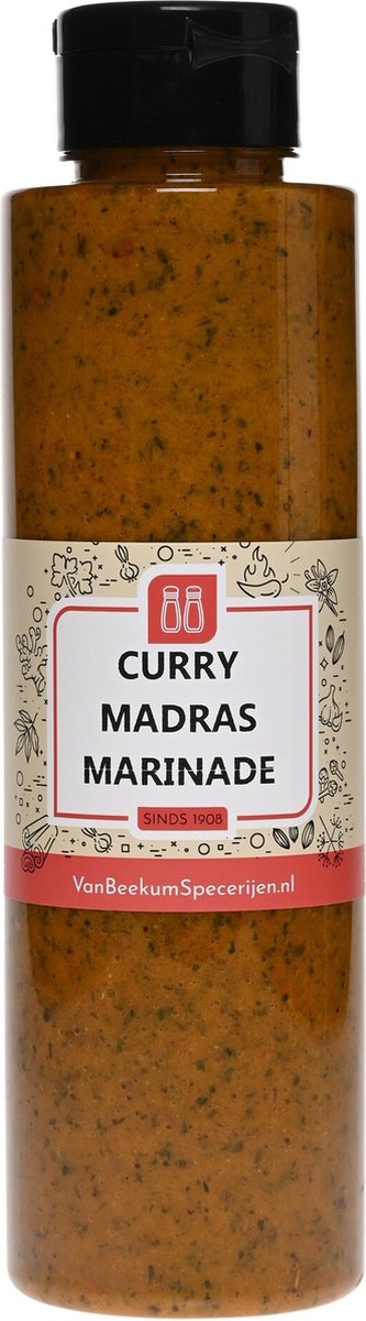 Van Beekum Specerijen - Curry Madras Marinade | Curry Kip Marinade - Knijpfles 500 ml