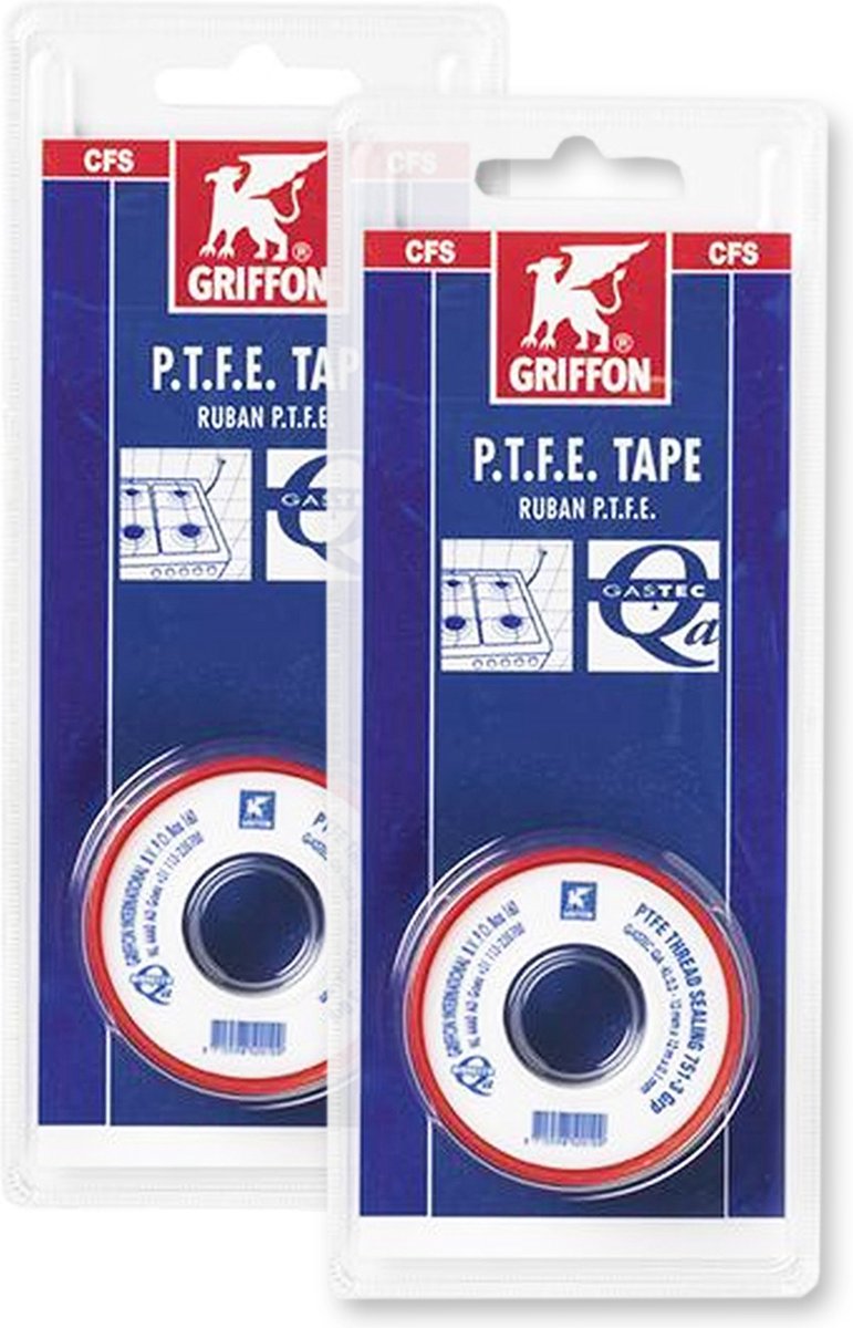 Griffon PTFE teflon tape - 12 meter - 2 stuks