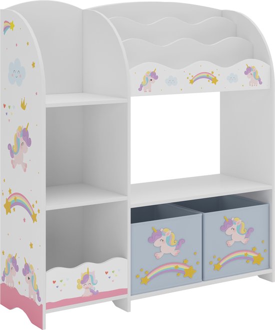 Estantería Infantil Lysekil 100x93x30 cm - Motivo de Aqua Dream [en.casa