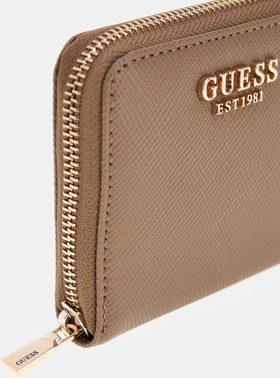 GUESS Portemonnee Assia SLG Zip Around Wallet Stone Crème
