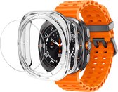 Hoesje voor Samsung Galaxy Watch Ultra (47mm) - Harde beschermhoes transparant scherm gehard glas