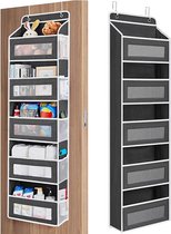 UMDONX Deurorganizer met 9 etages, organizer om op te hangen aan de deur, metaal, voor badkamer, keuken, voorraadkast (wit