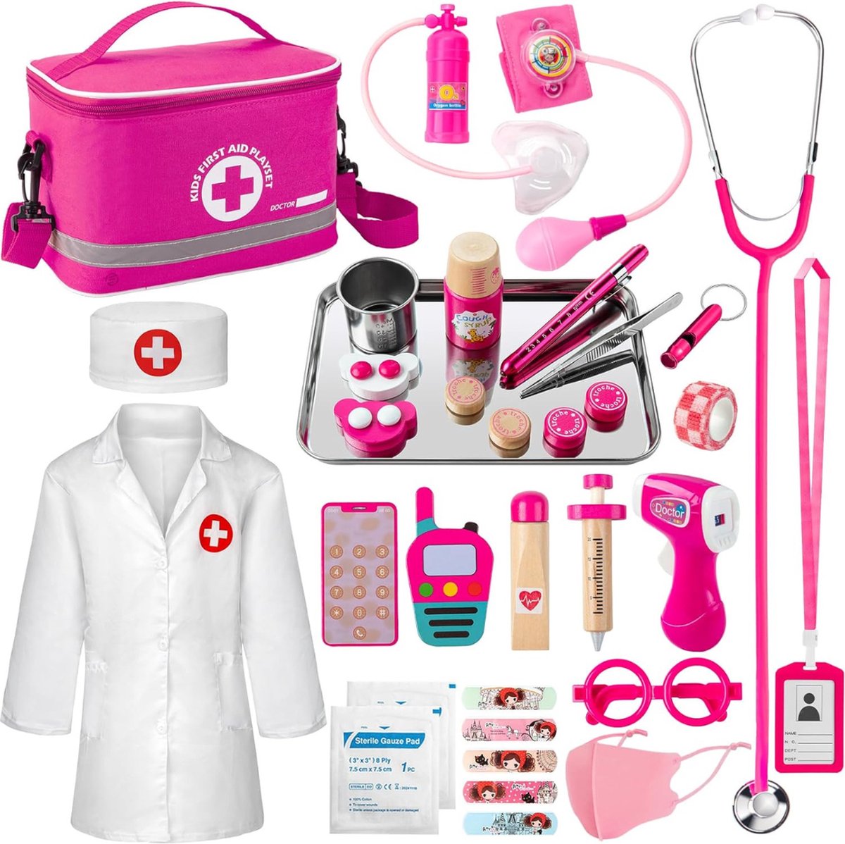 Equivera Dokterset Speelgoed - Doktersset - Speelgoed Doktersset - Dokterskoffer - Rollenspel - Cadeau