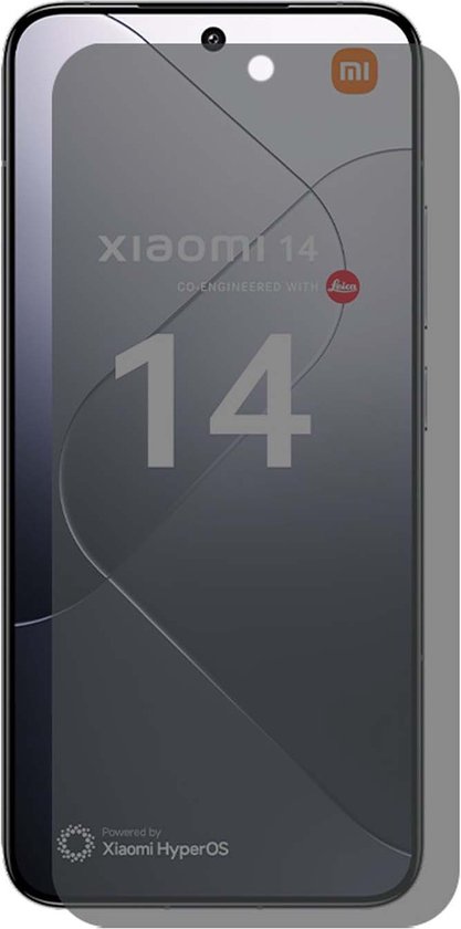 Paquet de 2 Protecteurs d'écran MobyDefend Xiaomi 14 - Économiseurs d'écran en verre de confidentialité HD - Protecteurs d'écran - Plaques de verre adaptées à Xiaomi 14