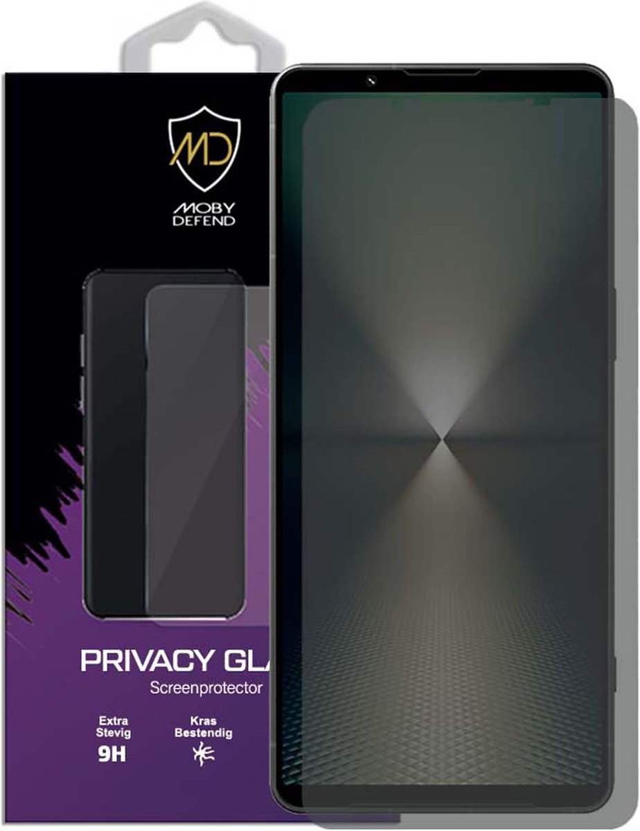 MobyDefend Screenprotector - Geschikt voor Sony Xperia 1 VI - HD Privacy Glass Screensaver