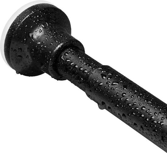 Foto: Telescopic extendable stainless steel tension rod for shower curtain no drilling 70 195 cm matt black