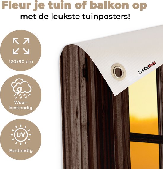 Tuinposter 120x90cm, weerbestendig en UV-bestendig