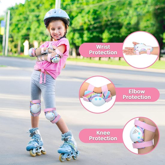 Kniebeschermers voor kinderen Set 6 in 1 Beschermende uitrustingsset Knie- elleboogbeschermers met polsbeschermers Veiligheid voor kinderen kopen vanaf een prijs van 16