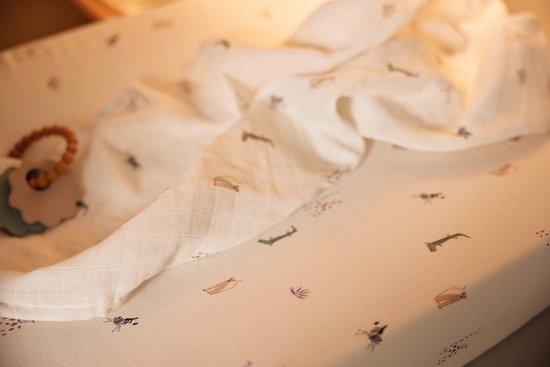 Jollein - Aankleedkussenhoes Jersey 50x70cm - Zachte Hoes Baby Aankleedkussen - Jungle Jambo — afbeelding 4