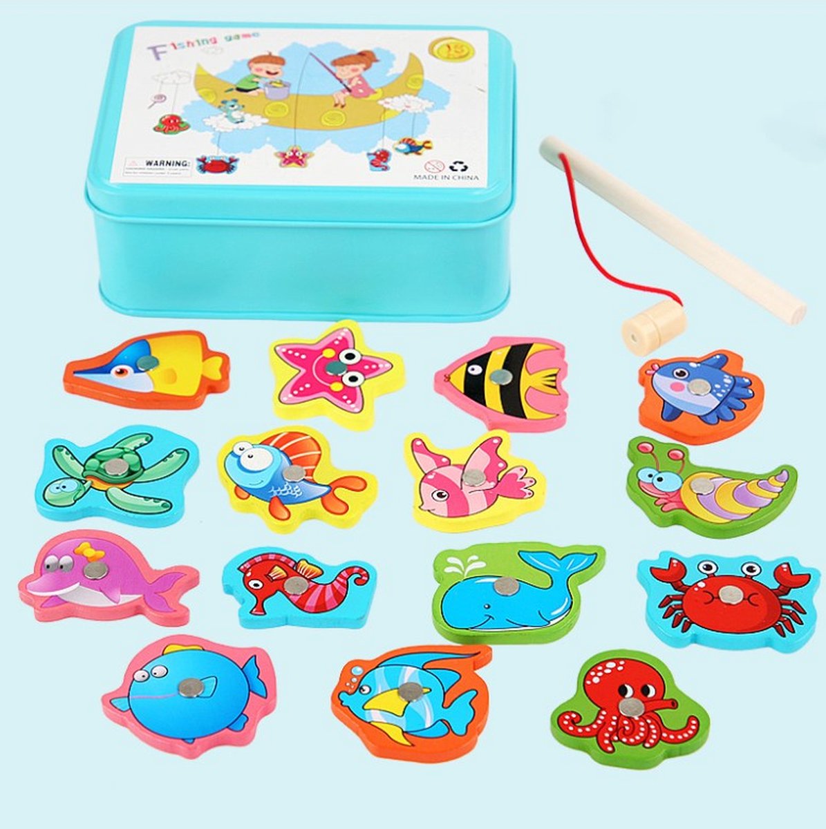 Magnetisch Visspel Houten Visspel voor Kinderen Educatief spel Houten Speelgoed Simply for Kids voor Kinderen van 3 Jaar en Ouder