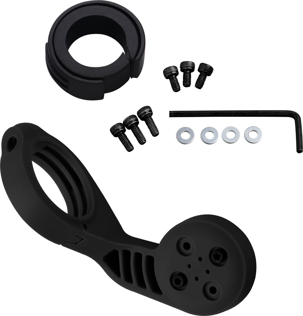 kwmobile GPS houder voor fiets geschikt voor Garmin Edge - Kunststof fietshouder voor navigatie - Stuurhouder voor fietscomputer in zwart – foto 4