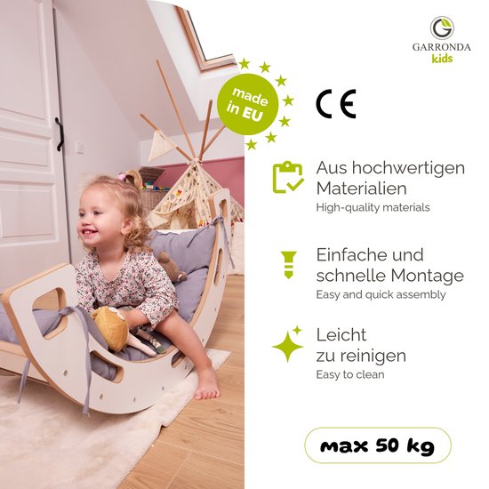 Montessori Kussen voor klimboog, klimrek, boogwip, gezellig kussen voor klimrek, knuffelkussen voor klimboog (flamingo
