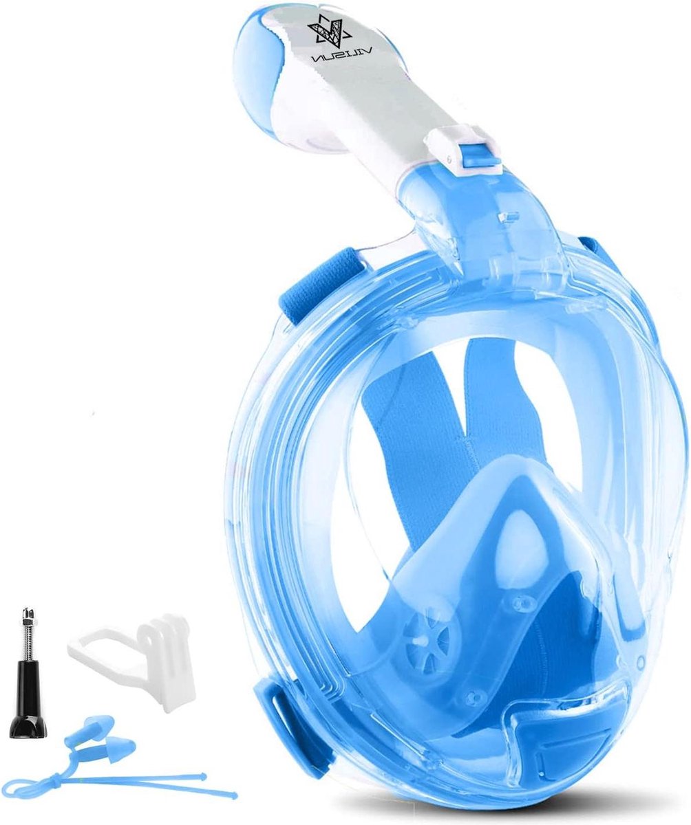 Opvouwbaar Duikmasker 180° gezichtsveld en camerahouder - Moeiteloos ademen - Siliconen afdichting anti-condens en anti-lek - Kinderen. Snorkelmasker