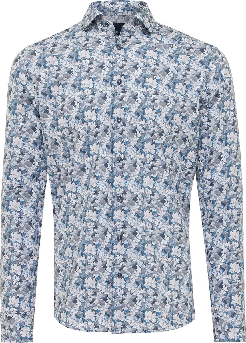 Tresanti DEVONTE Shirt with watercolor flowers Turquoise (TRSHIE398 - 806)
