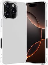 Coque adaptée pour iPhone 16 Pro Coque en Siliconen – Coque adaptée pour iPhone 16 Pro Coque arrière – Wit