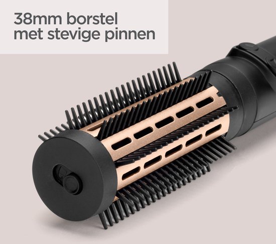 BaByliss Big Hair Luxe Föhnborstel AS970E - Multistyler met 4 opzetstukken - Roterende 50mm opzet - Ionische Krulborstel - Evenredige luchtverdeling - Coolshot [Airstyler]