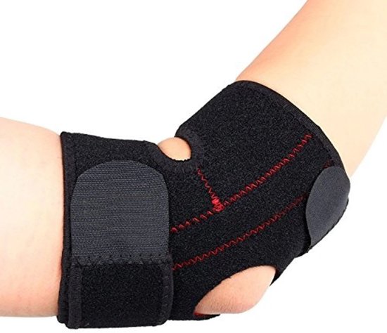 Foto: Unisex verstelbare neopreen tennis en golfers elleboogbrace ondersteunende armband sportbrace voor elleboogpijn en blessureherstel