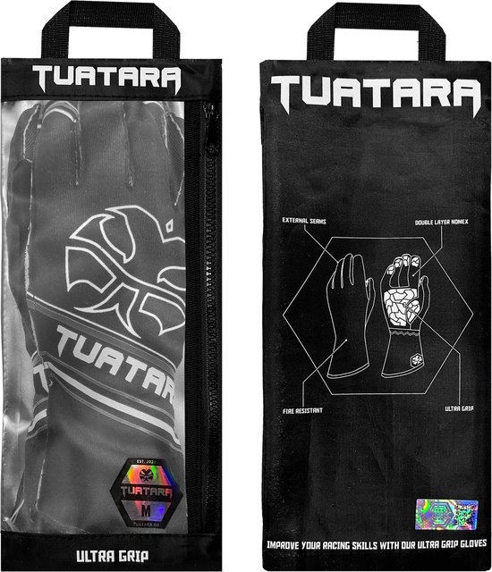 Tuatara - DOMINATOR - Ultimate Race handschoen - Ultra Grip - Grey - Large van Tuatara — afbeelding 5